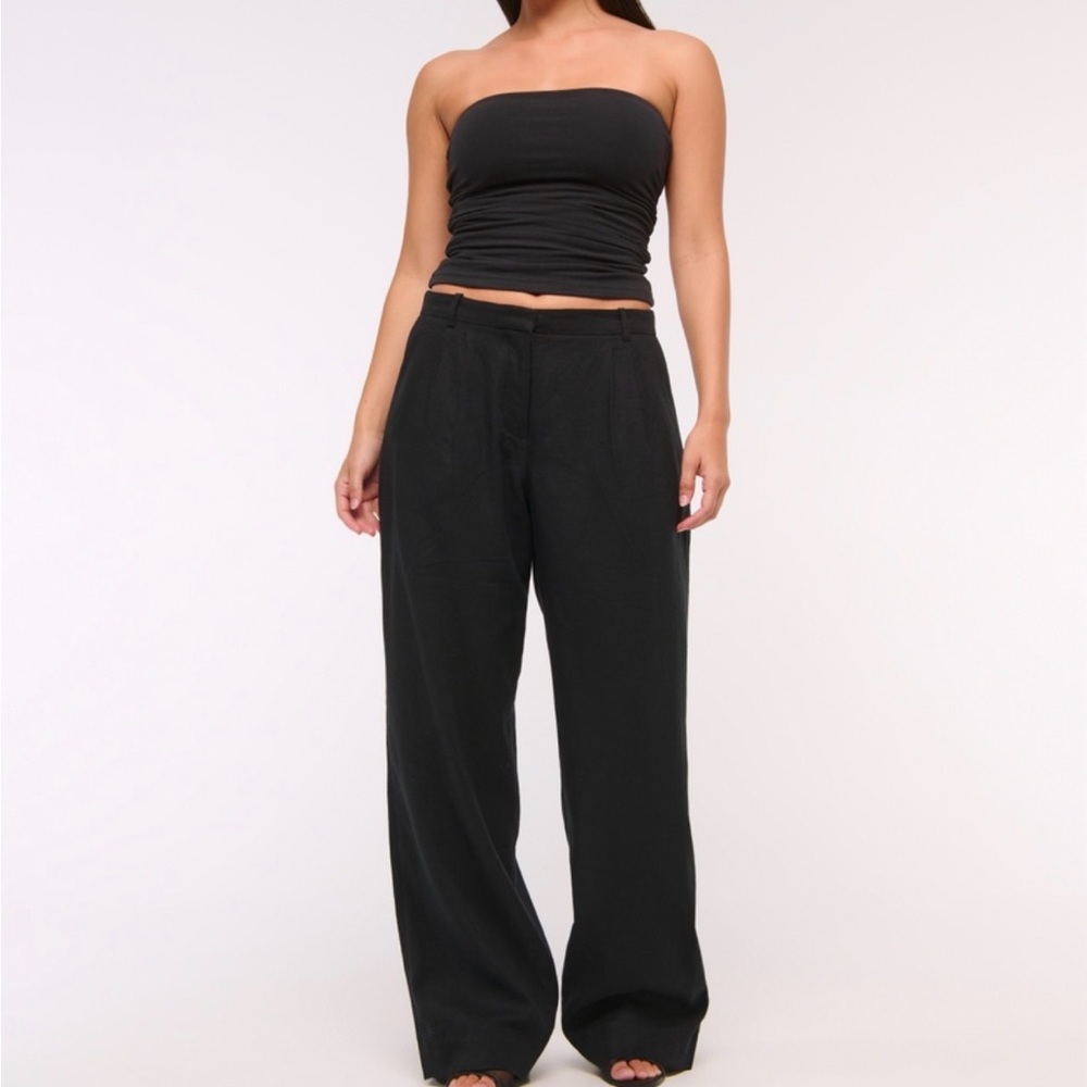 Curve Love sloane low rise Tailored Linen-Blend Pant